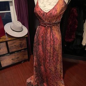 MODA INTERNATIONAL Maxi Snake Print Dress